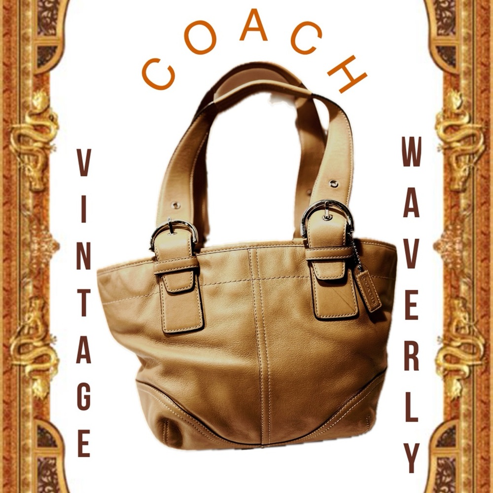Vintage COACH Waverly Golden Tan Leather Bag ~ Stunning!